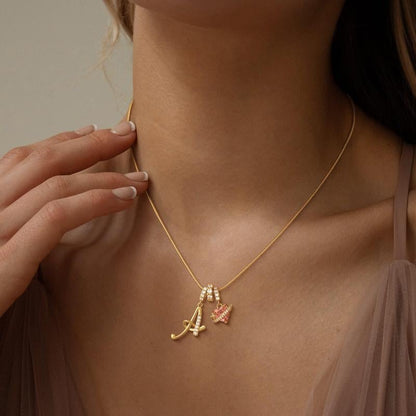 AuraNest™ 3-Layer Initial Necklace — Wear Your Story in Glowing, Comfortable Elegance That Turns Every Head