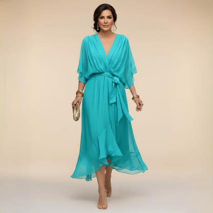SilkAmour™ Chiffon Dress — Feel Weightless and Unstoppable in Every Curve