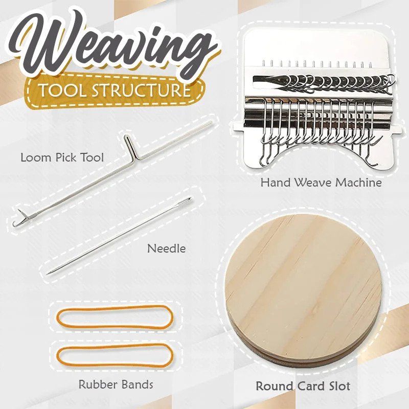 ThreadCraft™ Mini Loom — Turn Every Tear into a Bold, Creative Statement Instantly
