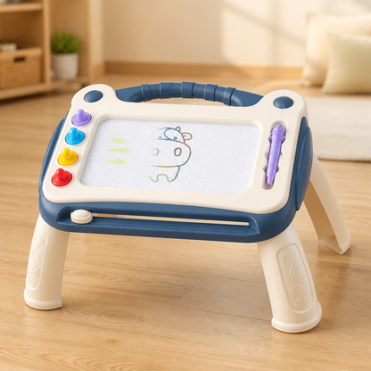 Kids Magnetic Drawing Board Reusable Wipe-Clean BPA-Free