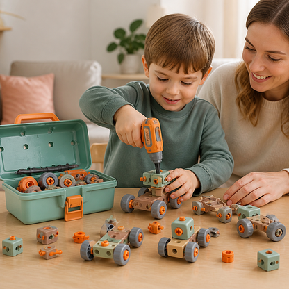 Building Set 144 Piece Toy Drill & Storage Case