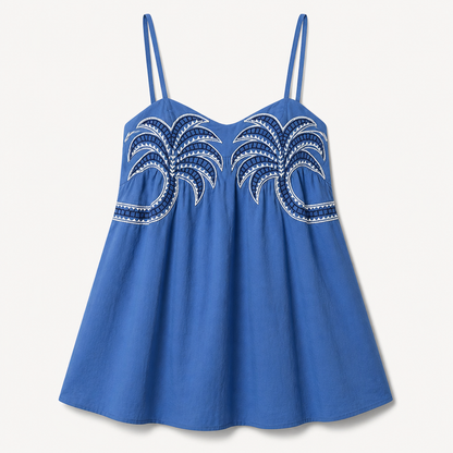 Women's Halter Mini Dress | Hollow-Out Sequined Detail | Loose Summer Style