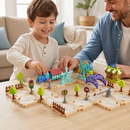 Train Set Modular Tracks Bridges & Park Accessories