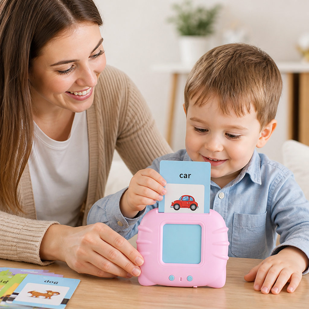 Flashcard Reader Talking Screen-Free Includes Cards