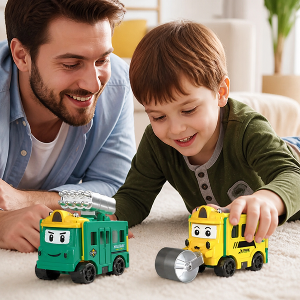 Toy Car 2-in-1 One-Move Transform Child-Safe Plastic
