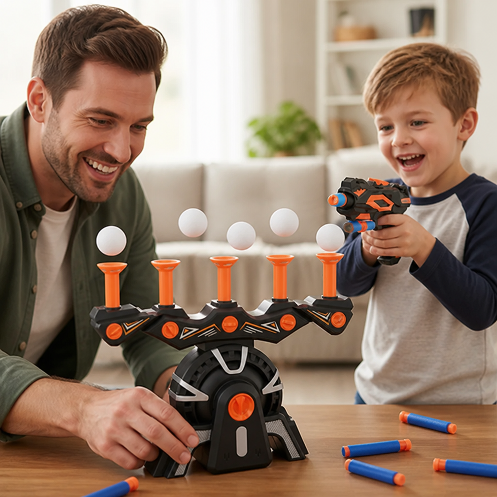 Target Shooting Game Floating Hover Balls & Foam Blaster