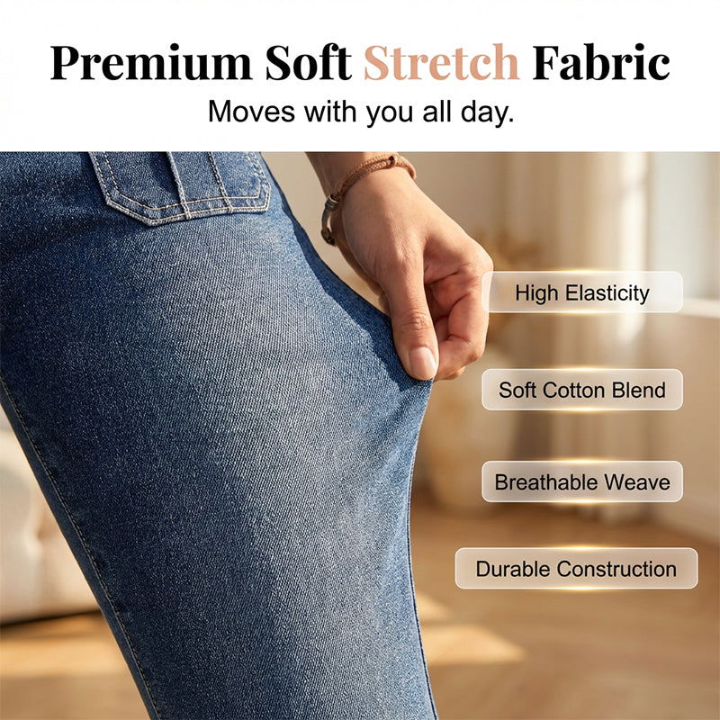 LibraSkin™ – Curve-Sculpting Stretch Denim Capris with Mid-Rise Waist