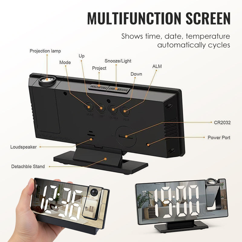 VividPulse™ Projection Alarm Clock — See Every Moment Clearly and Wake Up in Total Control