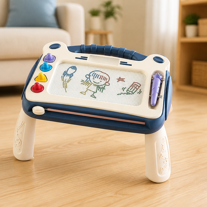 Kids Magnetic Drawing Board Reusable Wipe-Clean BPA-Free