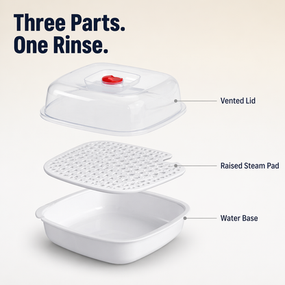 VaporLux™ — Steam Fish, Veggies & Dumplings Directly in Your Microwave