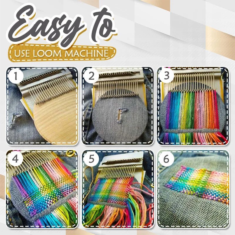 ThreadCraft™ Mini Loom — Turn Every Tear into a Bold, Creative Statement Instantly