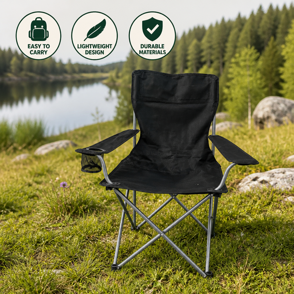 Portable Outdoor Chair Lightweight Foldable Carry Handle