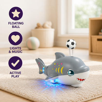 Interactive Shark Toy Floating Ball LED Lights & Music