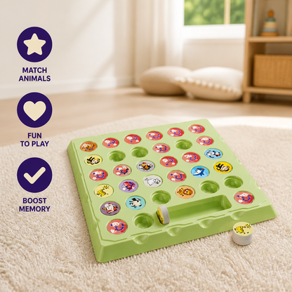 Memory Game Animal Matching 18 Pairs Non-Toxic Cardboard