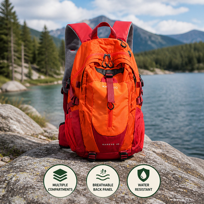 Hiking Backpack Multi-Compartment Laptop Sleeve Padded Breathable Back Panel