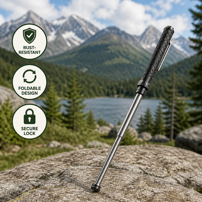 Walking Stick Collapsible One-Click Lock Non-Slip Ergonomic Grip