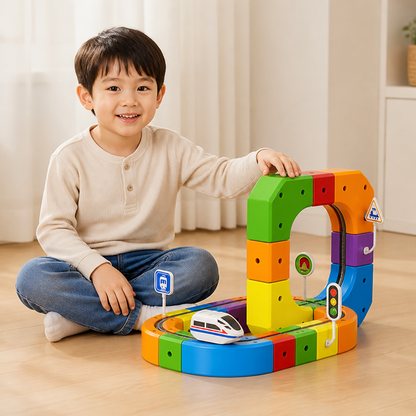 Train Set Magnetic Modular Tracks & Blocks