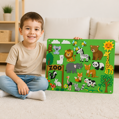 Kids Felt Board Reusable Stickers 75 x 103 Cm