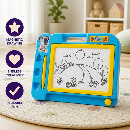 Kids Drawing Board Rewritable Wipe-Clean Stylus & Holder