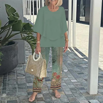 SilkaVie™ Printed Set — Glide Through Your Day in Featherlight Comfort and Effortless Style