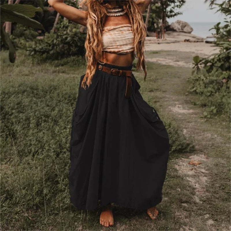 VestaFlow™ Maxi Skirt — Effortless Freedom and Style That Moves With You