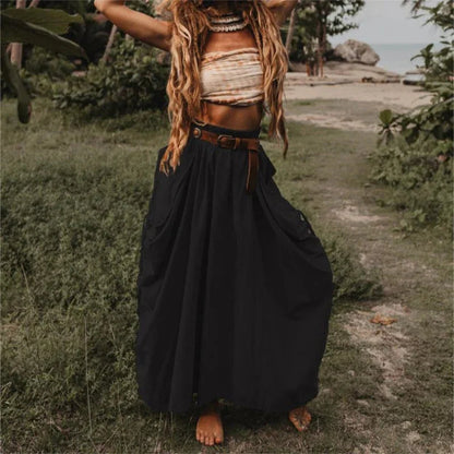 VestaFlow™ Maxi Skirt — Effortless Freedom and Style That Moves With You