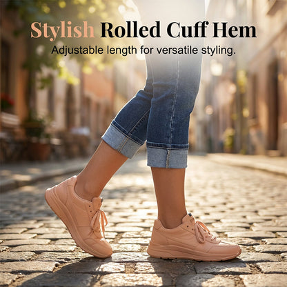 LibraSkin™ – Curve-Sculpting Stretch Denim Capris with Mid-Rise Waist