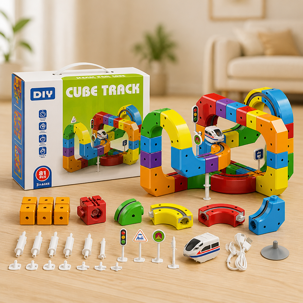 Train Set Magnetic Modular Tracks & Blocks