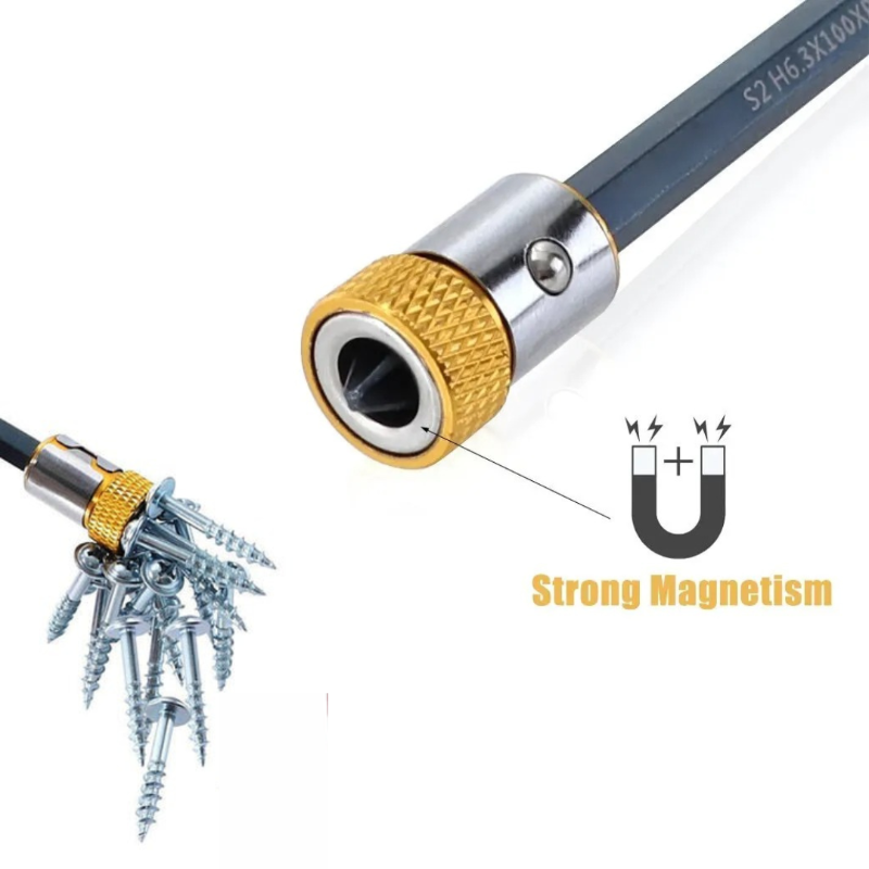 TorqueLock™ Magnetic Screwdriver Tips — Command Every Screw with Drop-Proof Precision and Unstoppable Speed