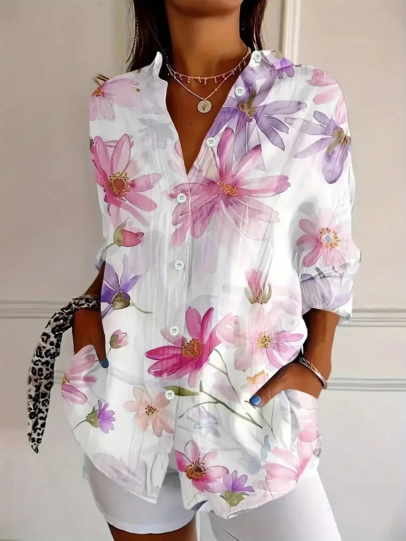 Luminara™ Blouse — Ignite Your Confidence with Vibrant Color and Flawless Fit All Day Long