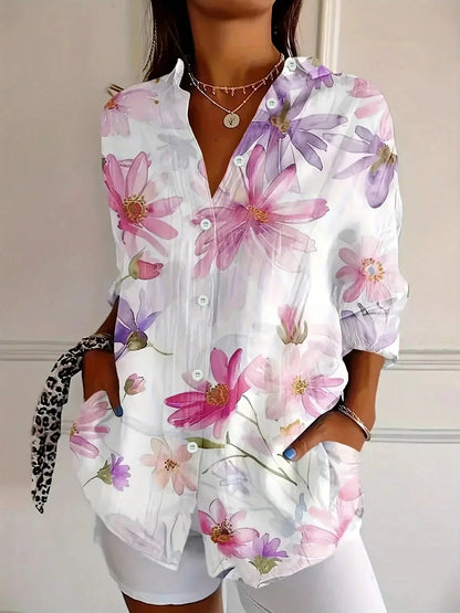 Luminara™ Blouse — Ignite Your Confidence with Vibrant Color and Flawless Fit All Day Long