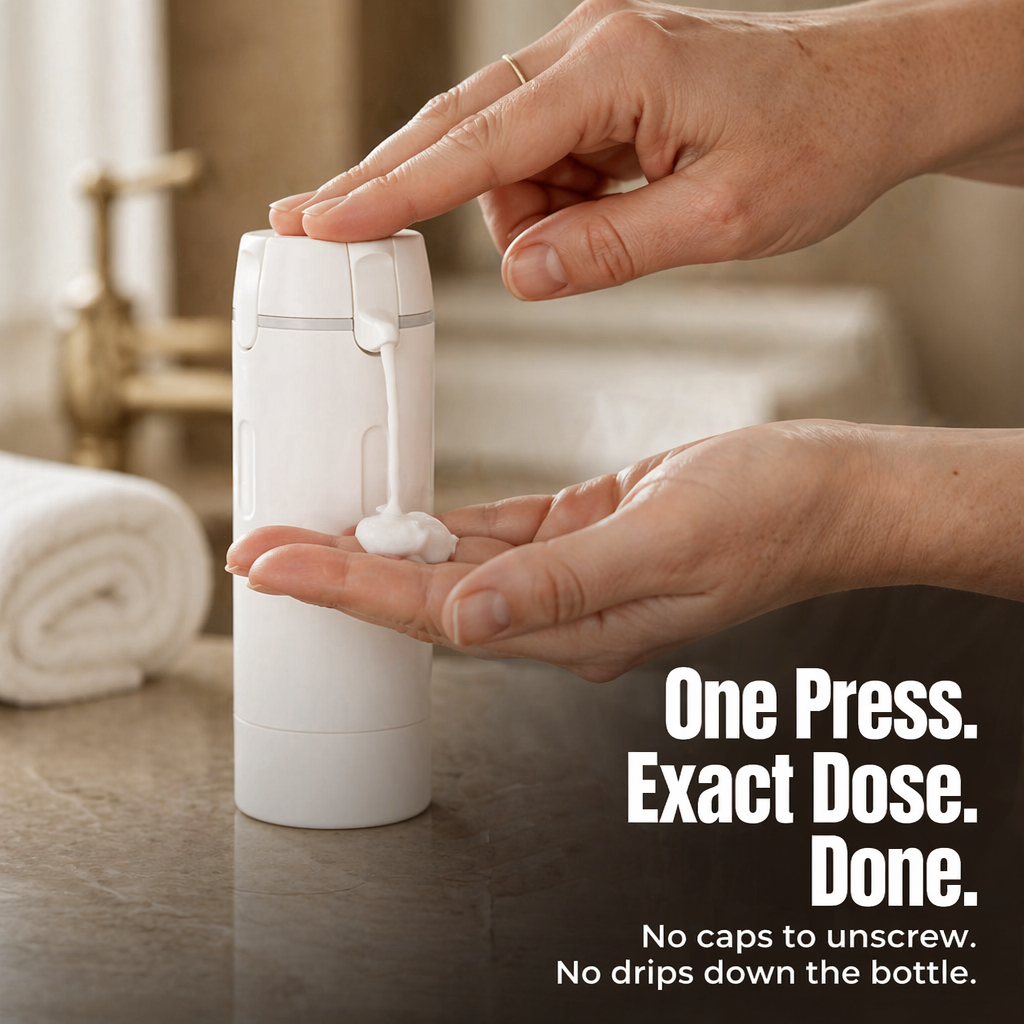 VoyaPack™ — Store, Secure & Dispense All Four Toiletries in One Case