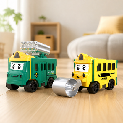 Transforming Toy Car 2-In-1 One-Hand Flip Durable Plastic