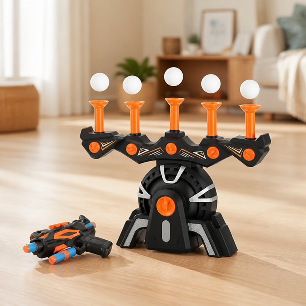 Target Shooting Game Floating Hover Balls & Foam Blaster