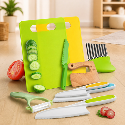 Kids Play Kitchen Set Montessori Safe Cutting Tools