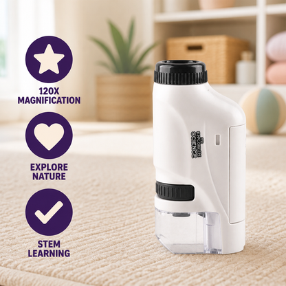 Pocket Microscope 120x LED Light