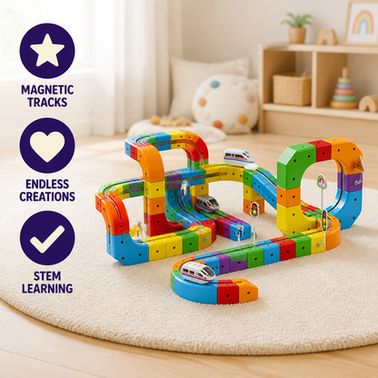 Train Set Magnetic Modular Tracks & Blocks