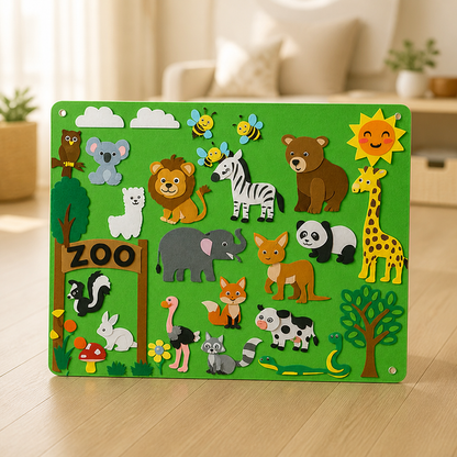 Kids Felt Board Reusable Stickers Screen-Free