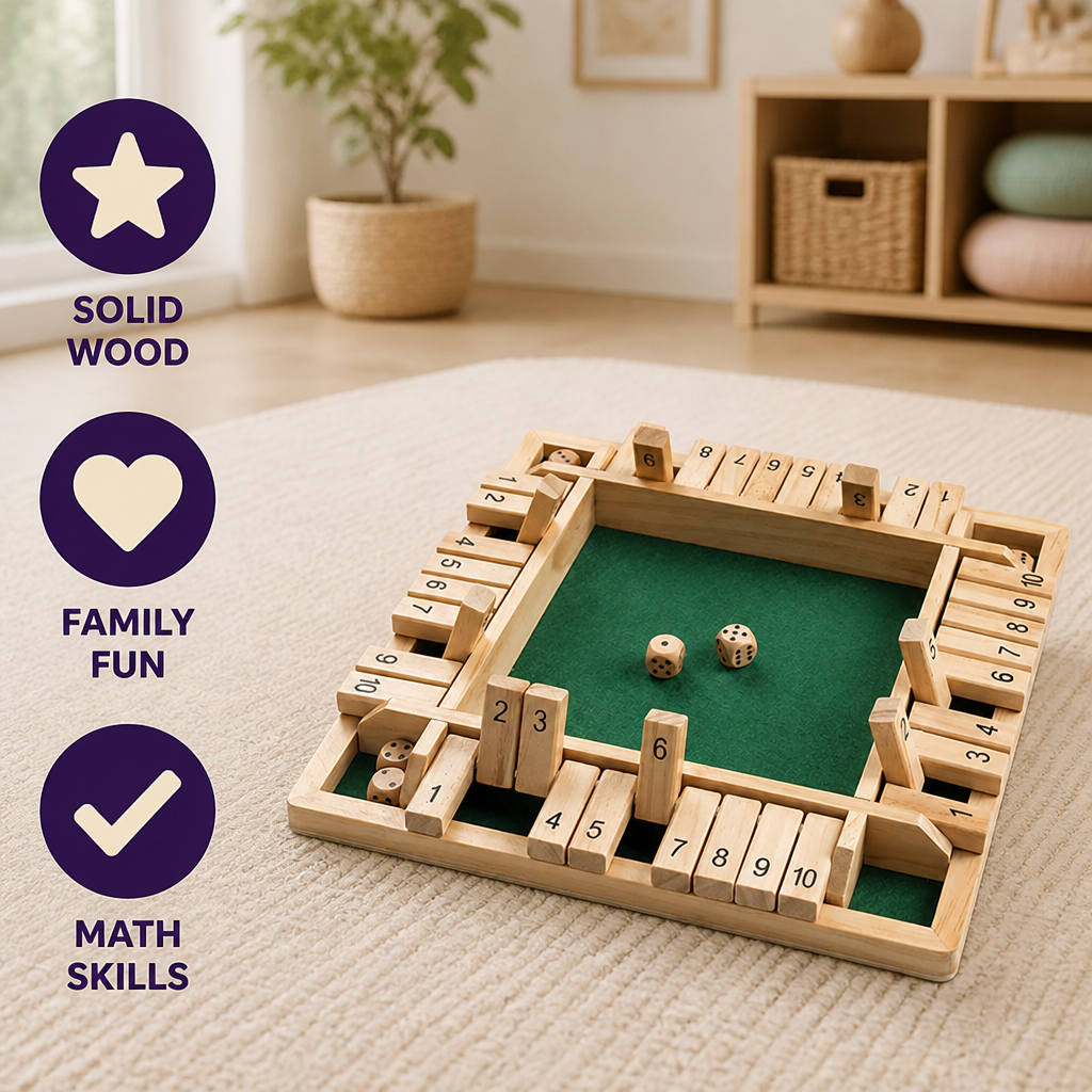 Children's Math Board Game Wooden Interactive Ages 3+