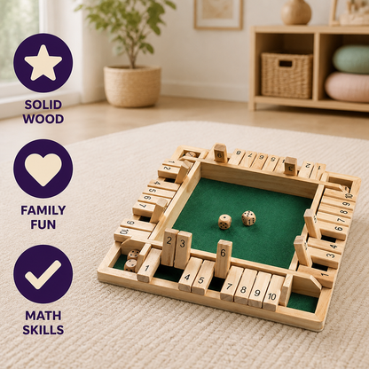 Children's Math Board Game Wooden Interactive Ages 3+
