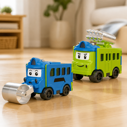 Transforming Toy Car 2-in-1 One-Hand Operation Child-Safe Plastic