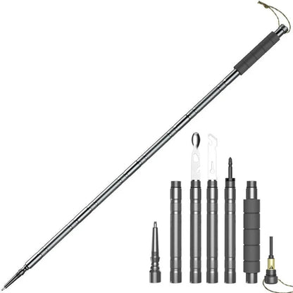 Trekking Pole Foldable Multitool Carbon Steel Shaft