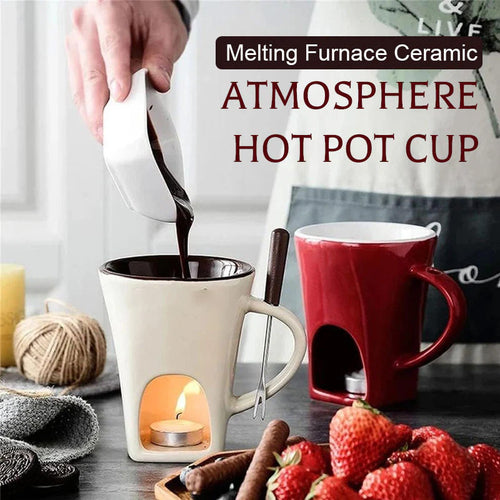 SensaMelt™ Ceramic Fondue Mug — Turn Every Dip into a Silky, Warm Moment of Pure Indulgence