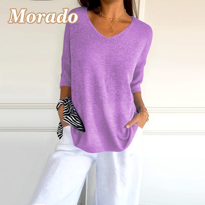 AeroLoom™ V-Neck Shirt — Feel Effortlessly Sharp and Unstoppable All Day Long