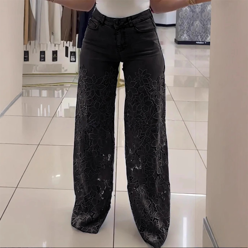 LioraLuxe™ — Turn Heads in Lace-Paneled Wide-Leg Denim You'll Actually Live In