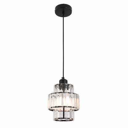 Crystal Pendant Light | Nordic LED | Iron Frame, Adjustable Length for Living & Dining
