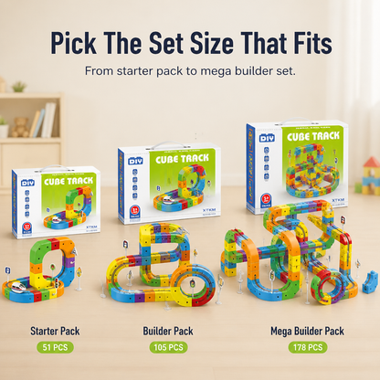 Kids Train Set Magnetic Track & Modular Blocks