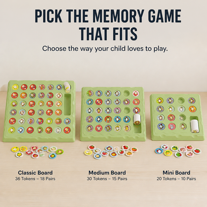 Memory Game Animal Matching 18 Pairs Non-Toxic Cardboard