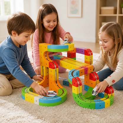 Train Set Magnetic Modular Tracks & Blocks