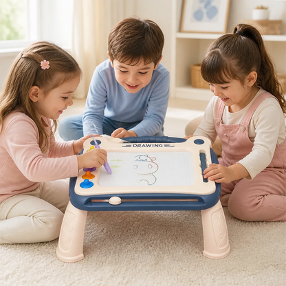 Kids Magnetic Drawing Board Reusable Wipe-Clean BPA-Free